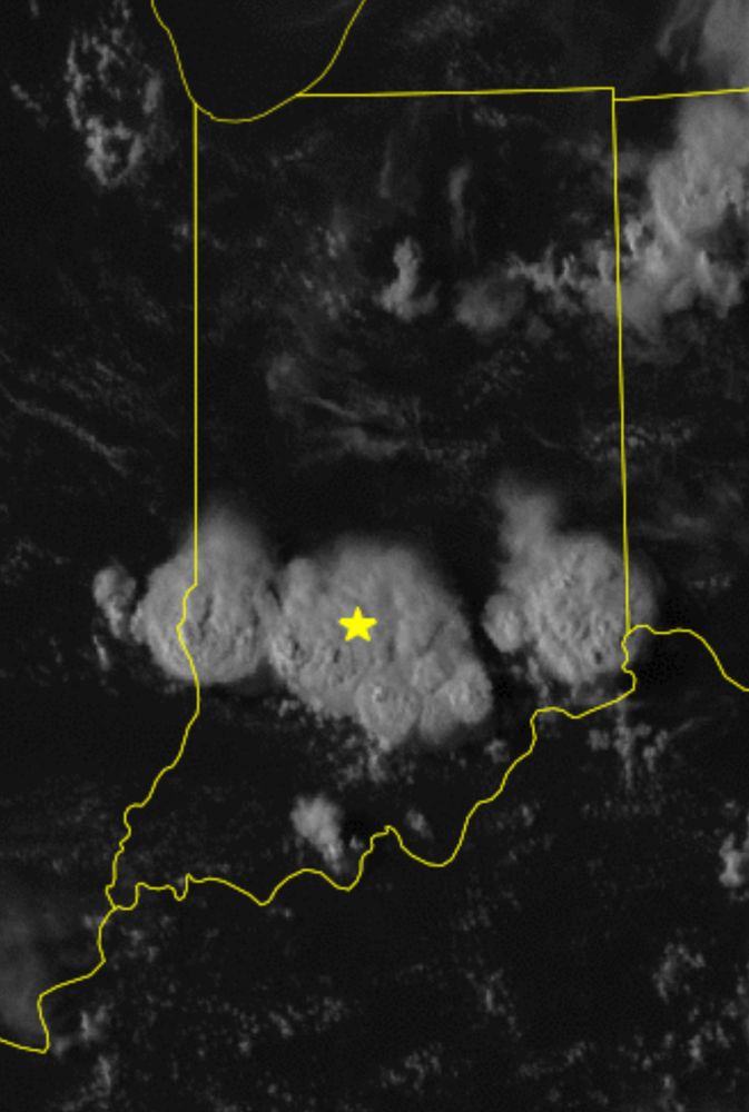 Visible satellite image over Indiana