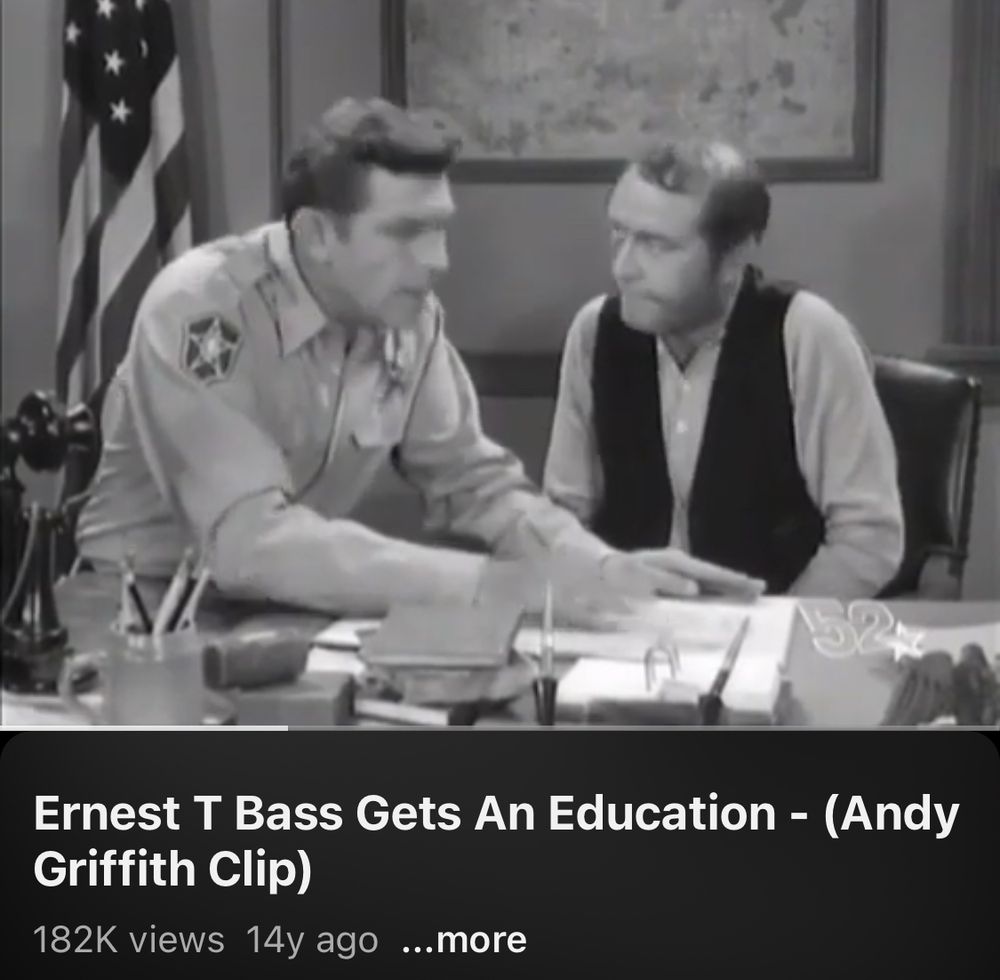 Screenshot of an Andy Griffith episode