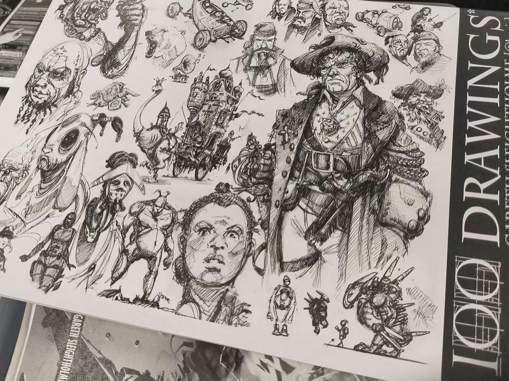 The front cover of my b/w sketchbook "100 Drawings".