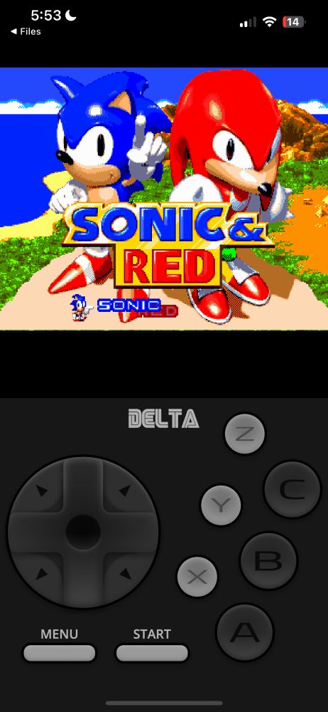 Sonic & Knuckles title screen edited to "Sonic & Red" to comedically reflect the incorrect listing