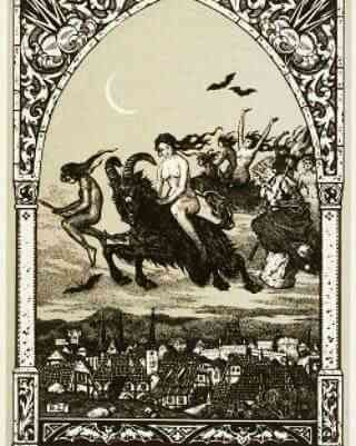 Witches Flying on Goats and Brooms - La Vie Execrable de Guillemette Babin Sorciere by Maurice Garcon