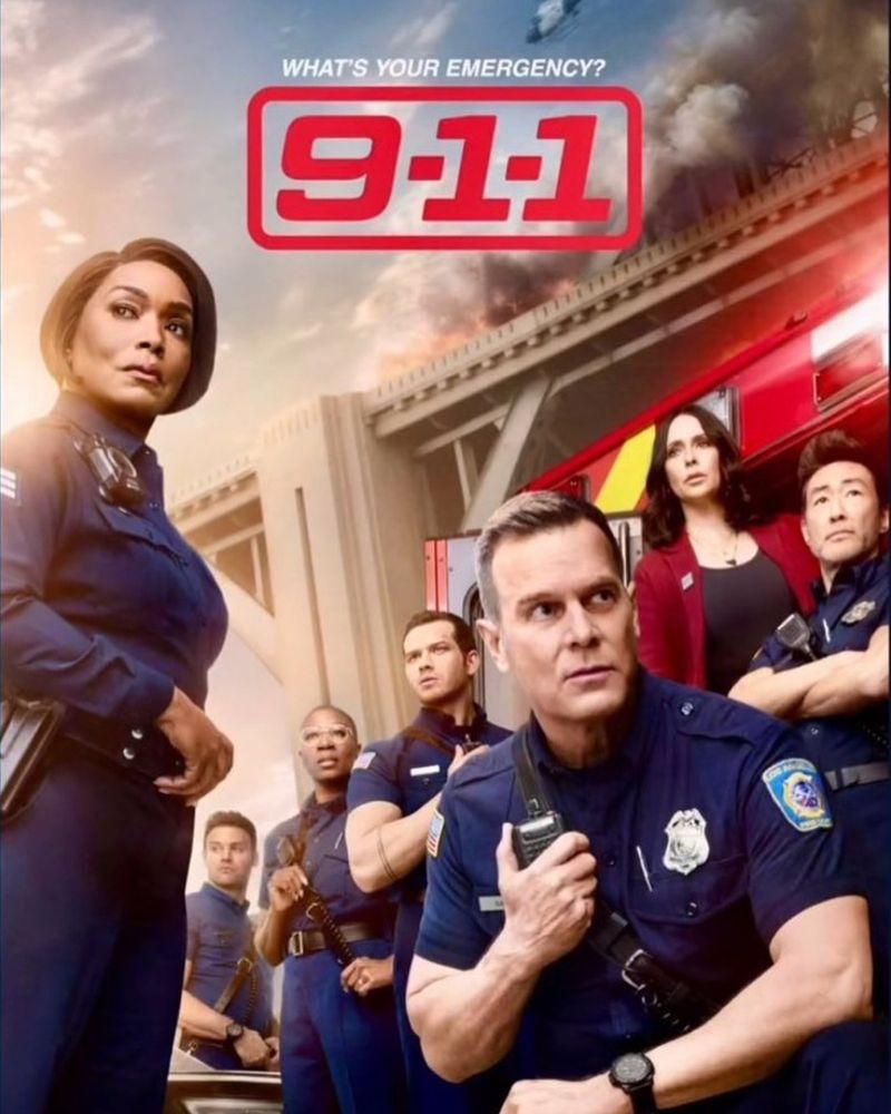 Poster art of the cast from the ABC show 9-1-1.