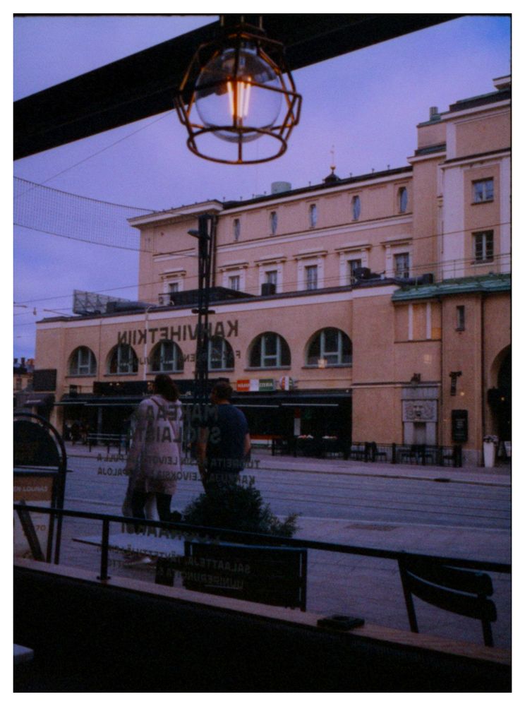 The Theatre building as seen from inside the Fazer Café.