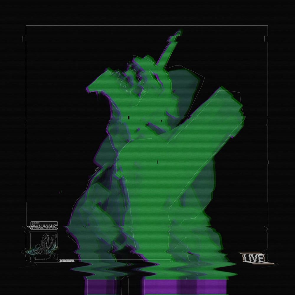 art of berserk eva unit 01 on glitched screen