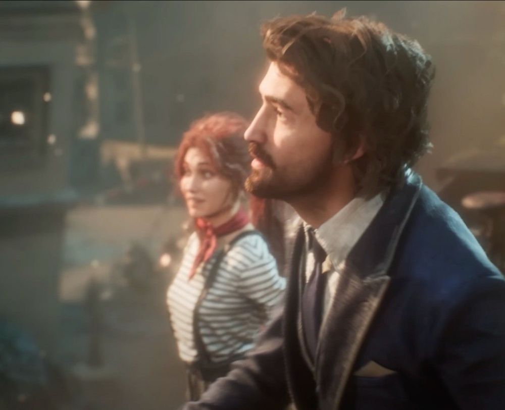 Gustave and Maelle at the beginning of the game moments before the gommage and the start of the expedition 33