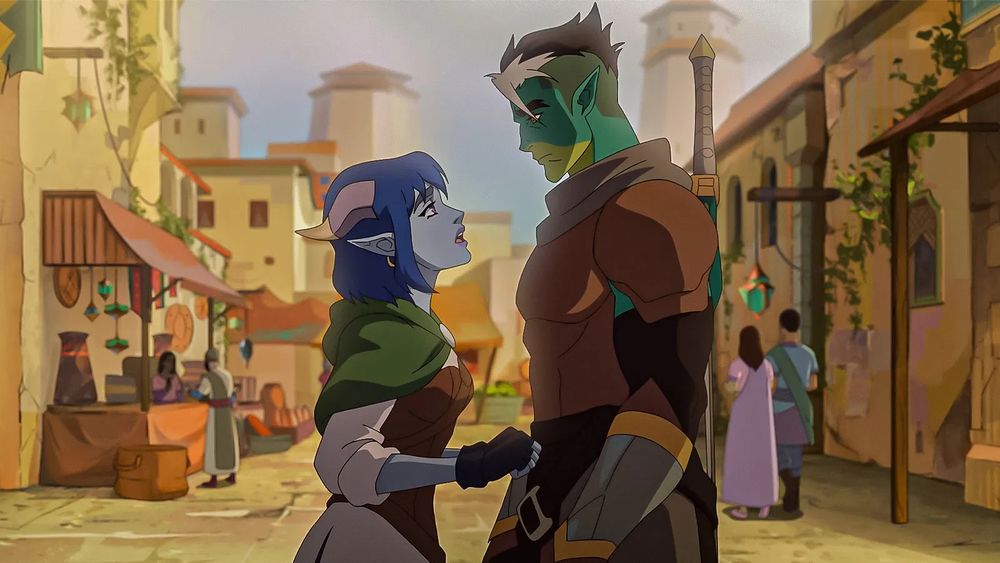 Two characters from the Might Nein