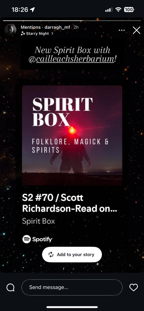 Spirit box image tile with a spooky figure shining red with white text over the top saying Spirit Box 