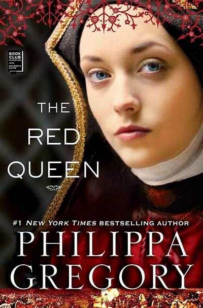 Book cover for The Red Queen by Philippe Gregory. A woman in medieval garb