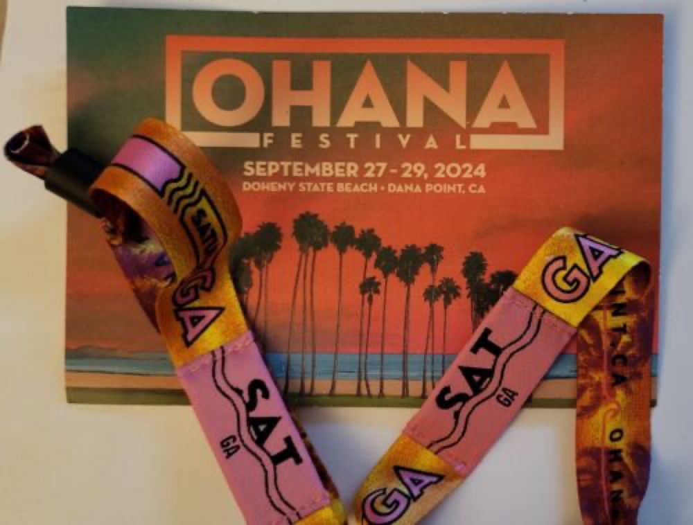 TWO 1-Day (Sat) Ohana Wristbands GA FREE Overnight Shipping Incl: STING  | eBay