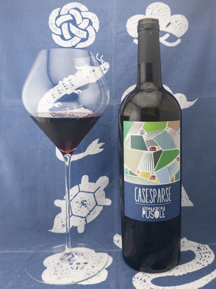 Wine glass and wine bottle