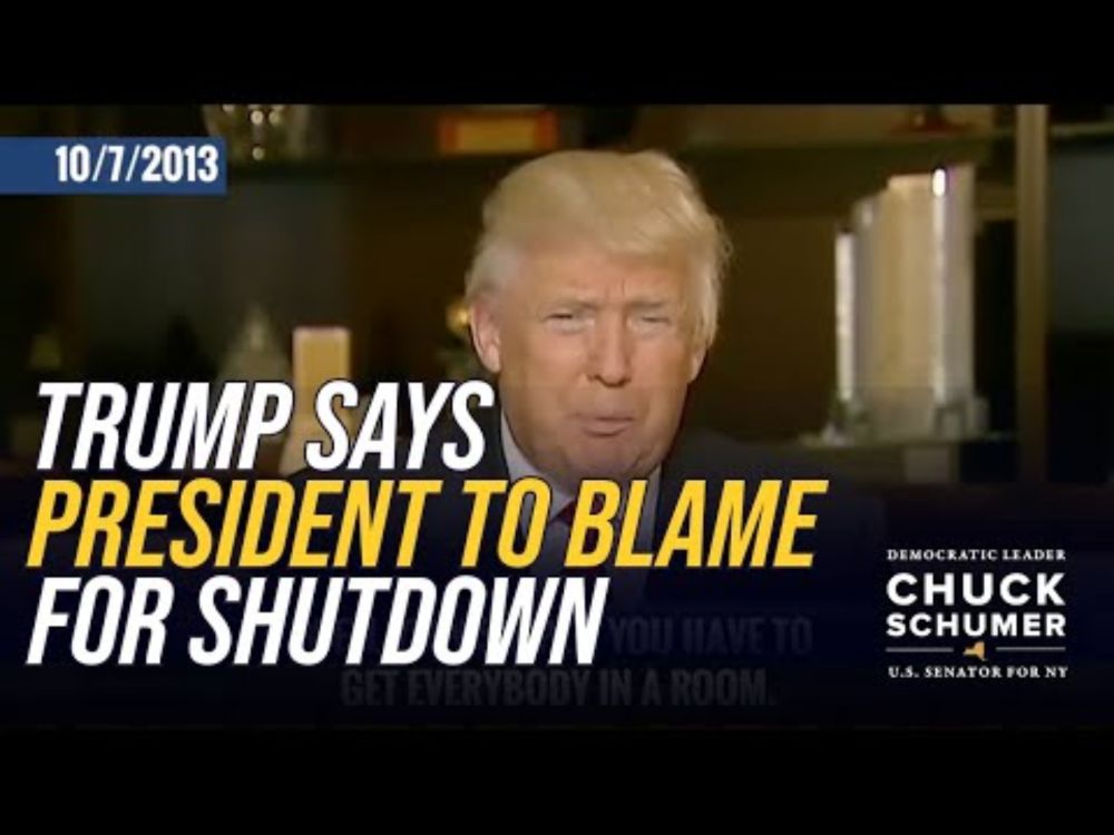 Trump in 2013 on avoiding a shutdown—“You have to get everyone in a room"