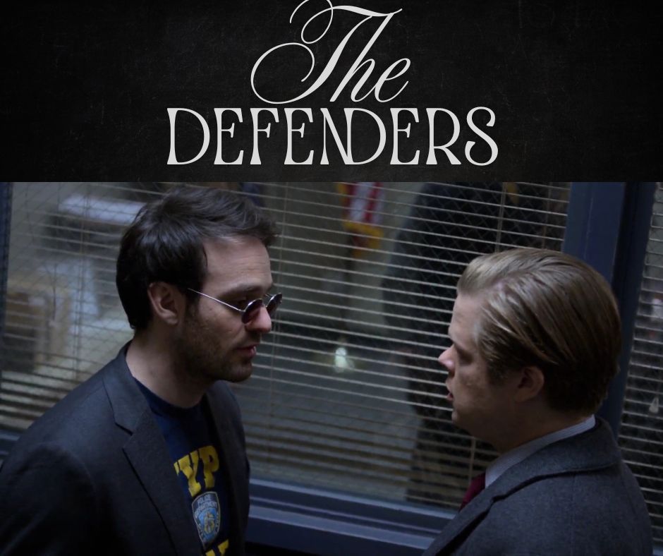 Foggy Nelson gives Matt Murdock his Daredevil suit in The Defenders episode "Fish in the Jailhouse"