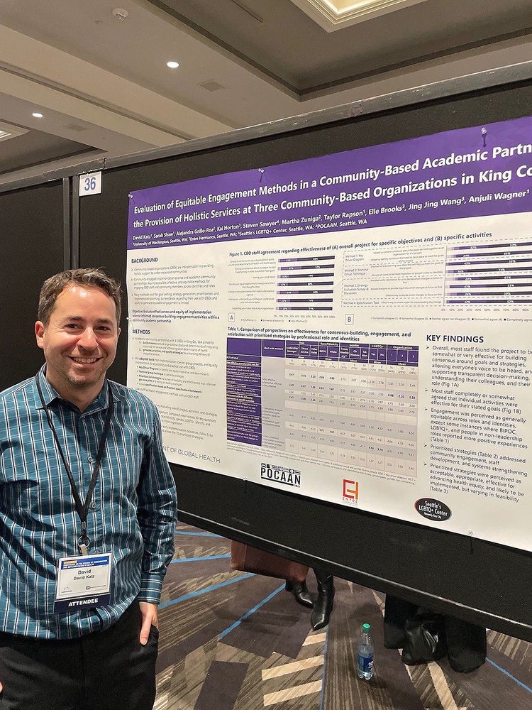 David Katz stands in front of his research poster at #DIScience24