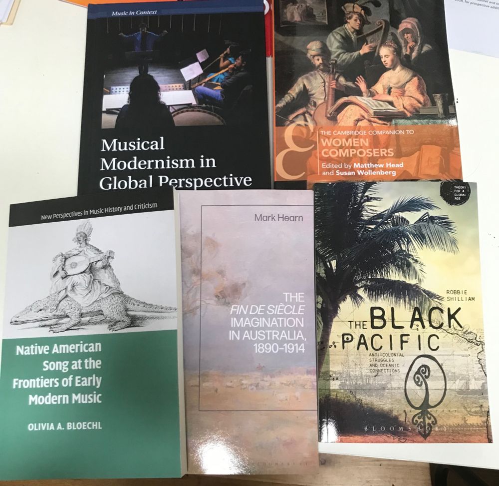 five books published by Cambridge University Press and Bloomsbury
