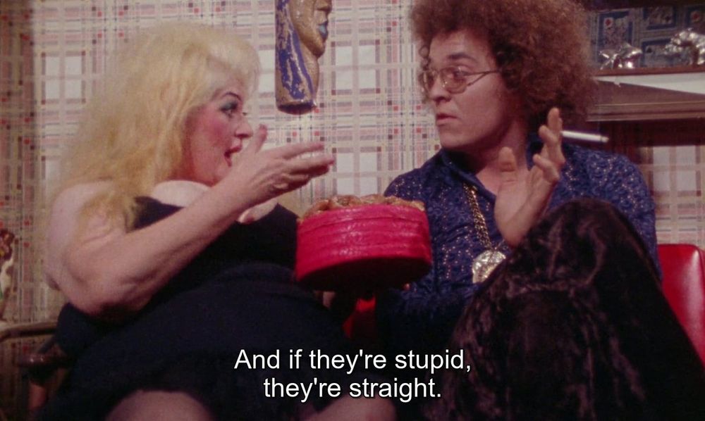 "And if they're stupid, they're straight."