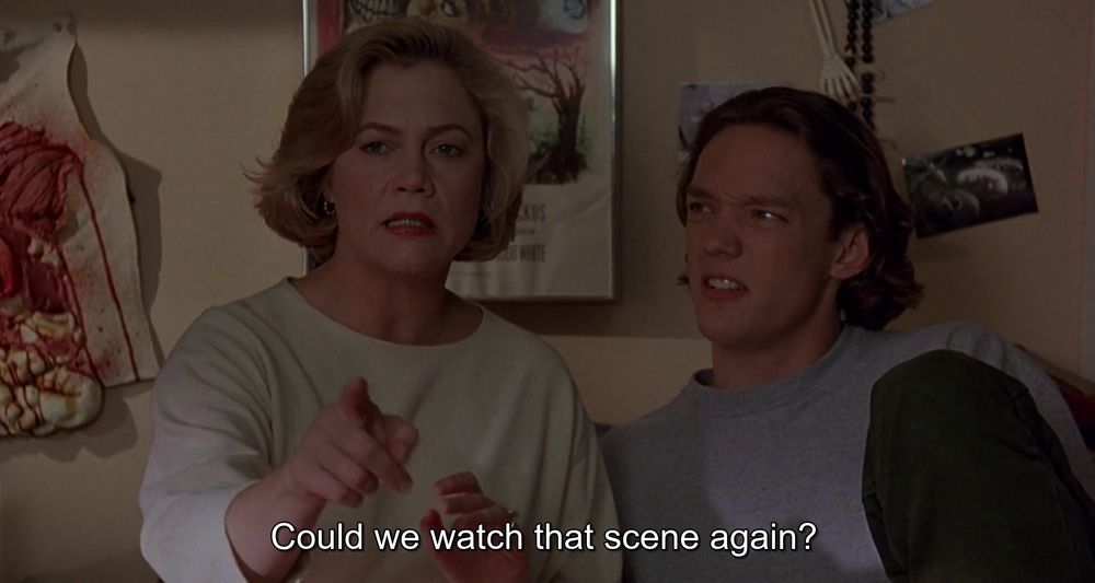 Beverly -- "Could we watch that scene again?"