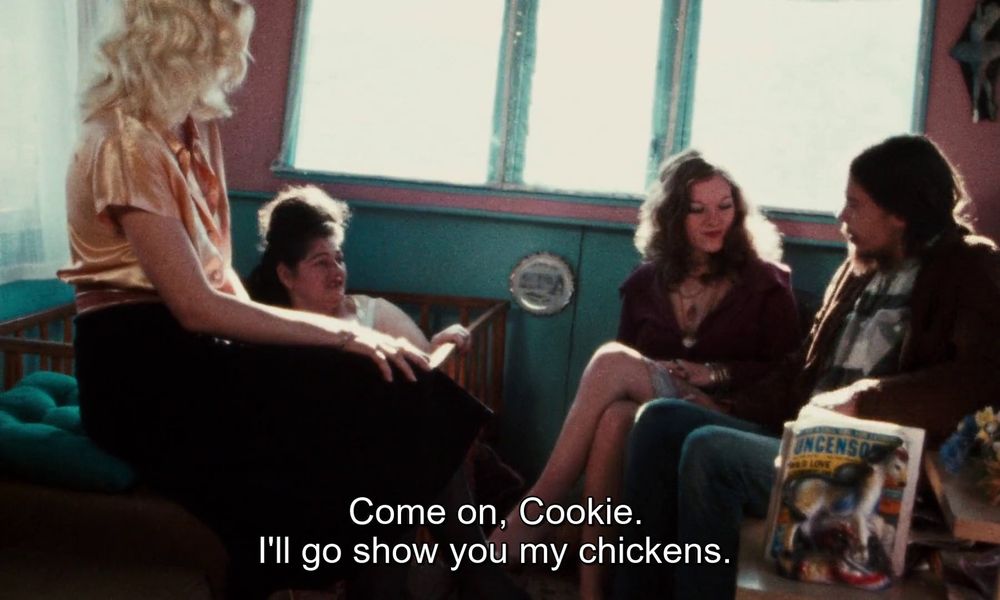 Come on, Cookie. I'll go show you my chickens.