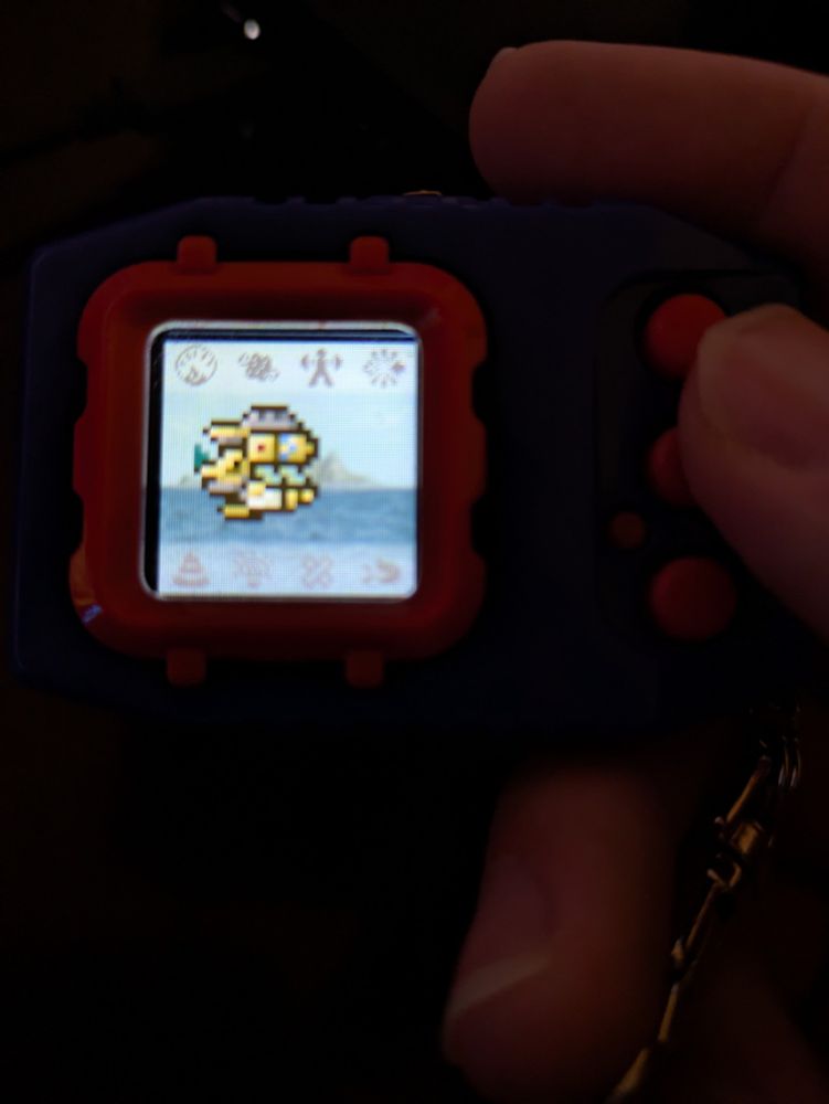 A deep savers pendulum color with aegisdramon on the background you get for clearing the quest mode.