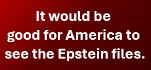 It would be good for America to see the Epstein files.