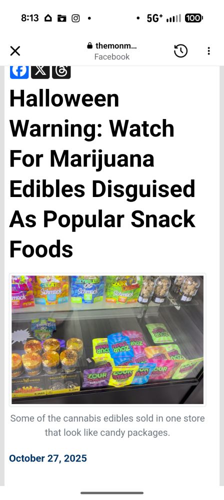 Local Patch Headline - Halloween warning: Watch for marijuana edibles disguised as popular snack foods