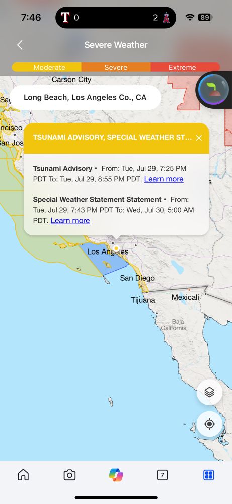 Another map with the expected affected region 