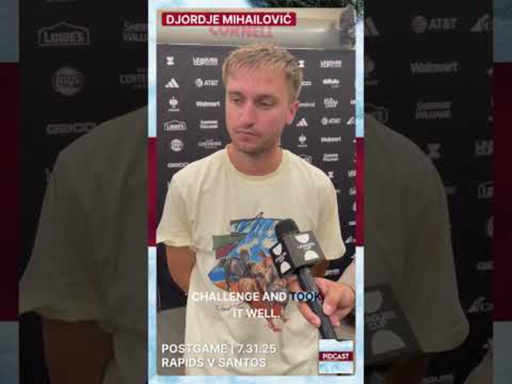 A Classic Djordje Mihailović moment from his final #rapids96 Postgame Mixed Zone. #tfclive