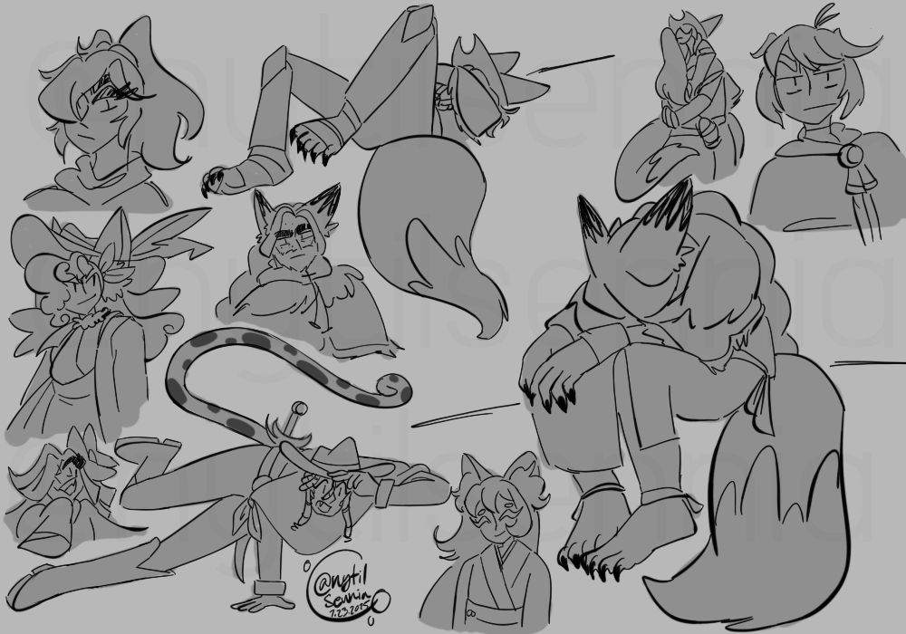 Various sketches of my OCs.