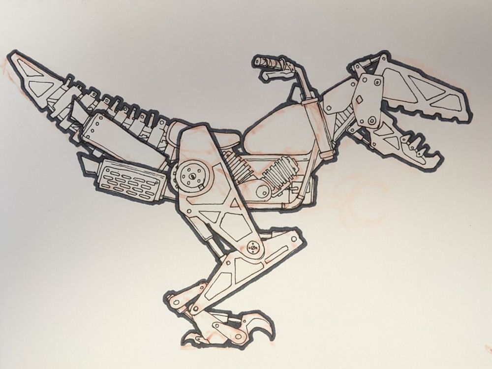 Scraptor with an articulated tail