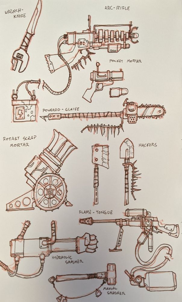 weapons of JUNKYARD PLANET