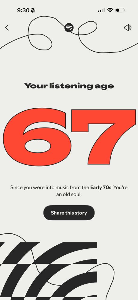 Spotify wrapped calling me 67.