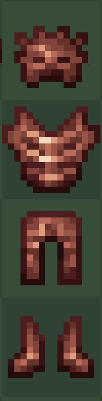 Rotsteel armor!!! :3 GOD DAMNIT THE BOOTS ARE THE NETHERITE SHAPE I JUST NOTICED