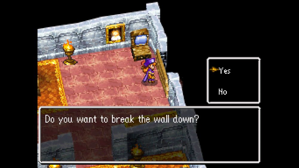 Do you want to break the wall down? Yes 