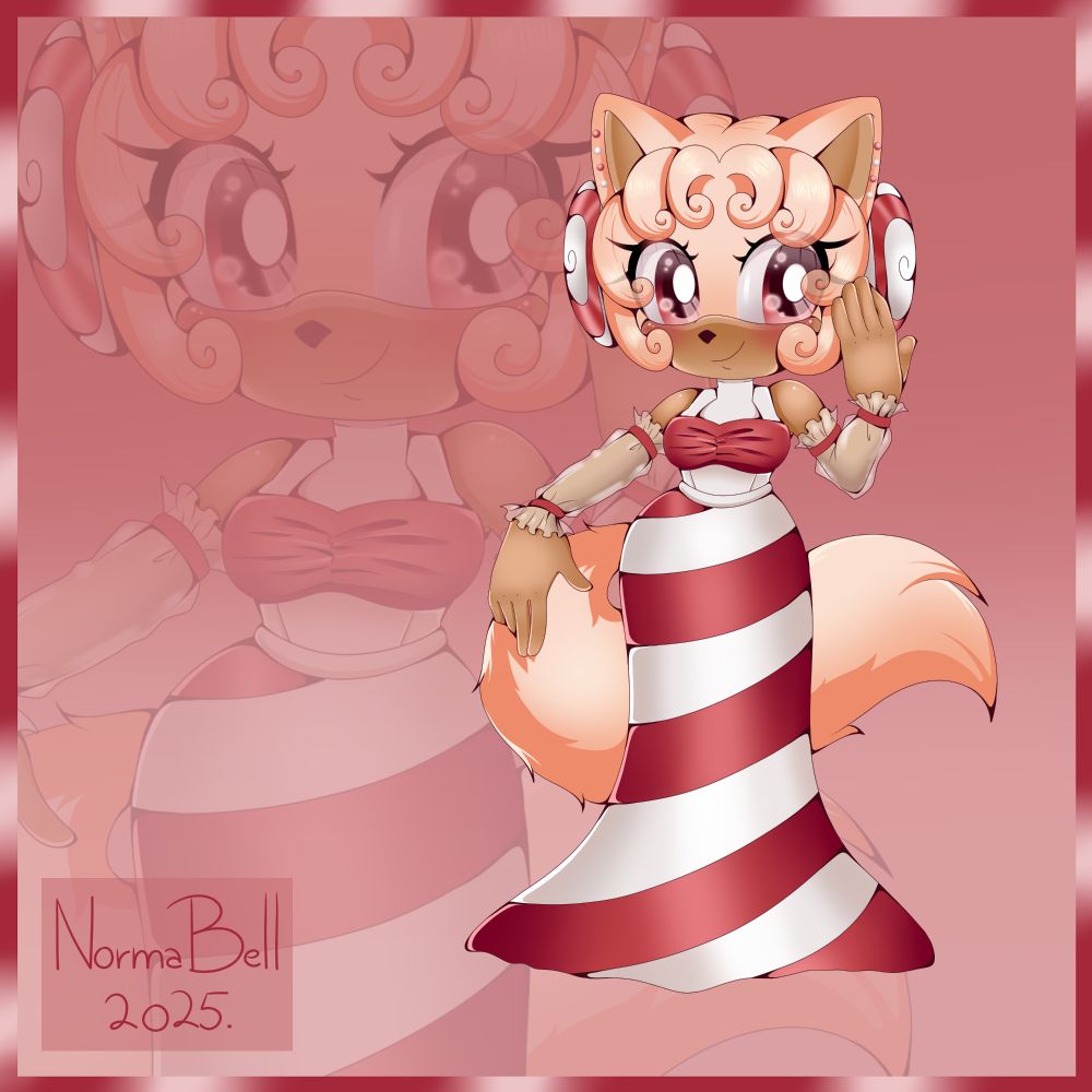 Art trade with fin0xskristi on instagram❤️🤍🩷