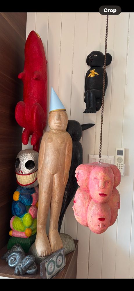 😀its a party ,various polychromed wood carvings  