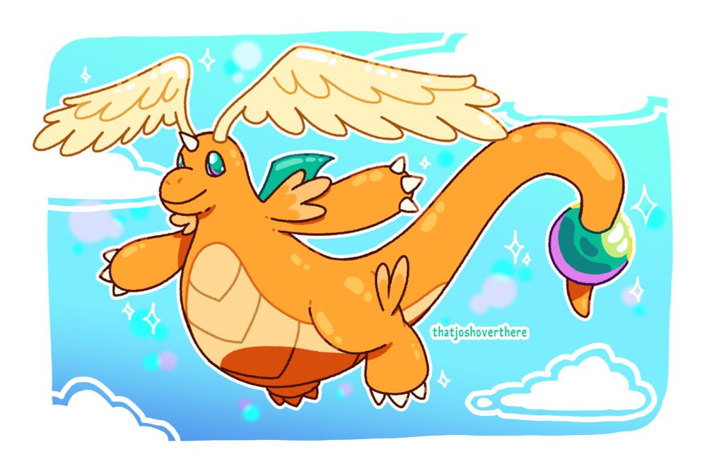 Drawing of Mega Dragonite