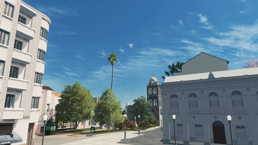 Now that I'm getting the hang of PO, I'm redoing a few areas with some assets that I think were better fits but they were too big or the wrong way, like this Mexican church that is very long and the tower is on the left, but the facade is spot on, and around the same age (from the mid 1600s).