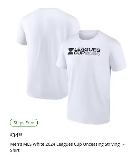 Leagues Cup 2024 Tshirt for sale on MLS Store for $34.99