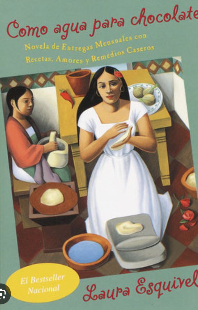 Two women making tortillas on the cover of Like Water for Chocolate 