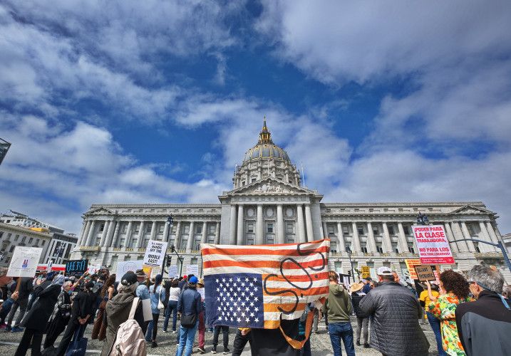 American Revolution Recalled and Renewed on 250th Anniversary in SF Protest