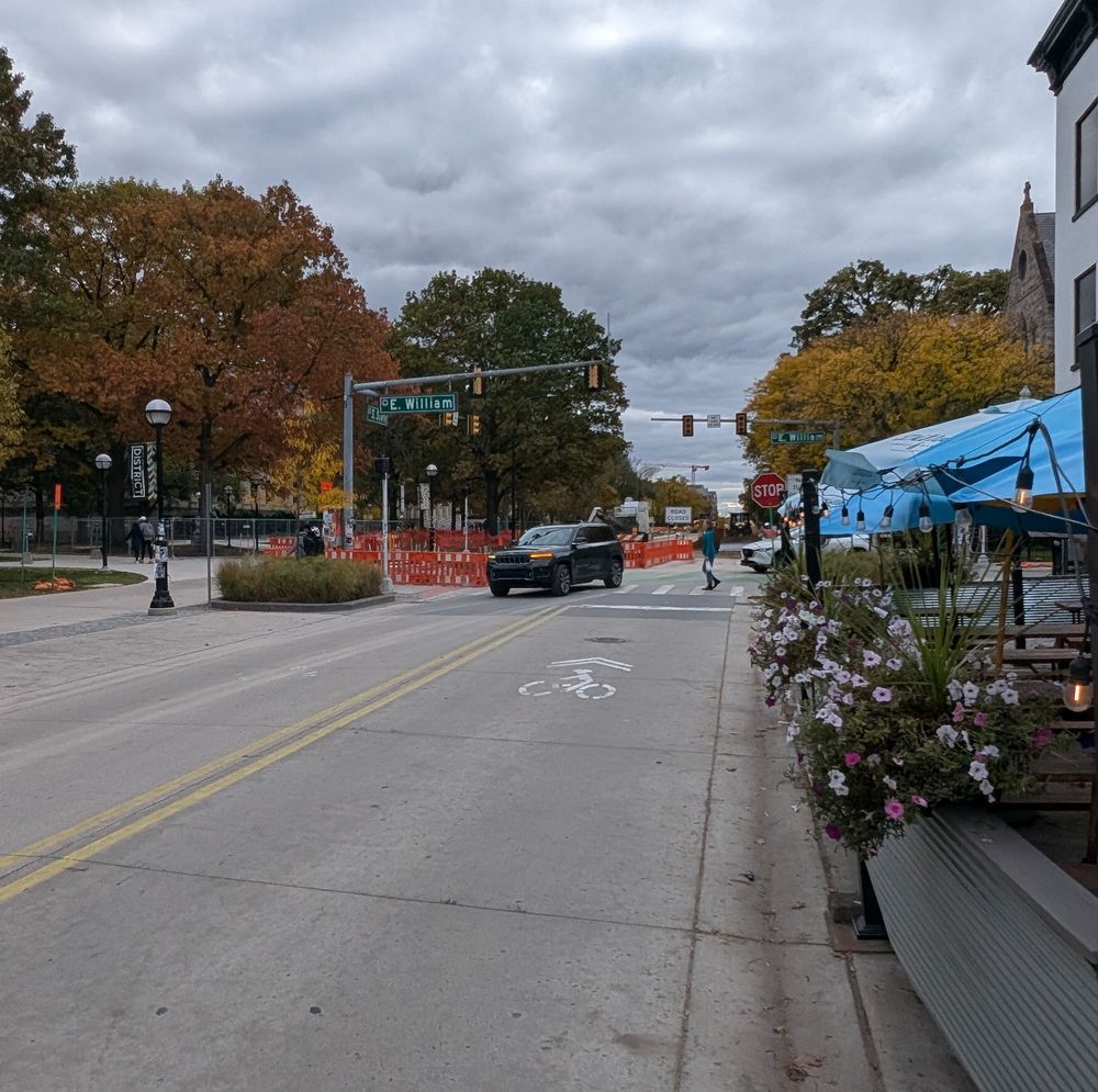 Construction at State and South U. in Anm Arbor.