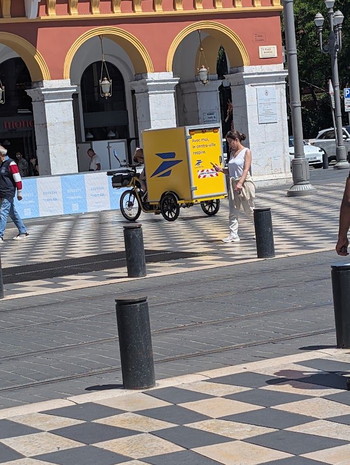 Mail delivery by trike.