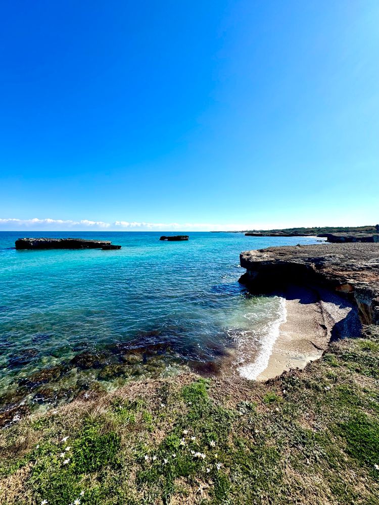 View rocky shore along the Adriatic Sea