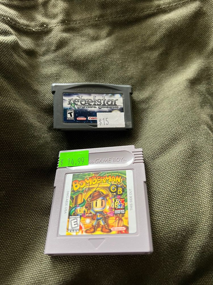 Rebelstar Tactical Command (GBA) and Bomberman GB