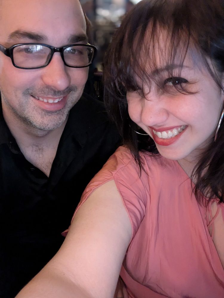 Ian and me, at our anniversary dinner.  