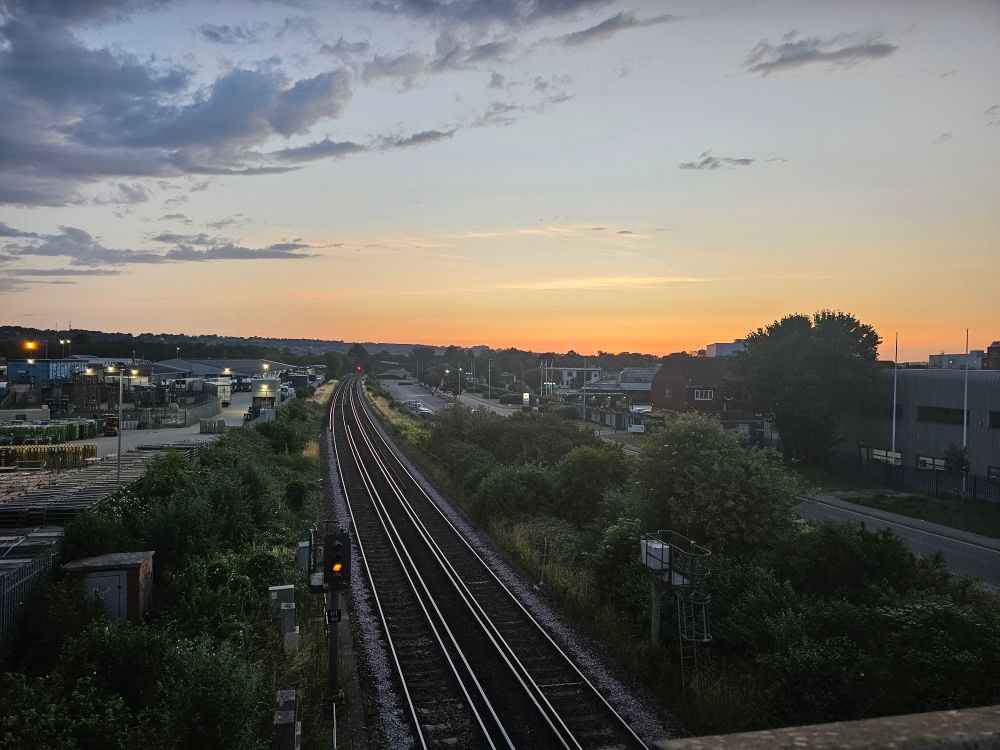 Sun rising over Portsdown Hill, Portsmouth. Summer Solstice 2025. 