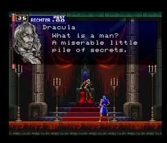 Dracula from Castlevania: Symphony of the Night, saying, 