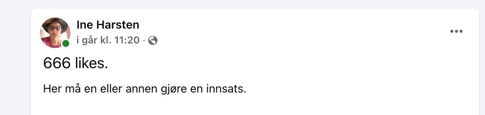 FB Togferie-postering for ett døgn siden.
