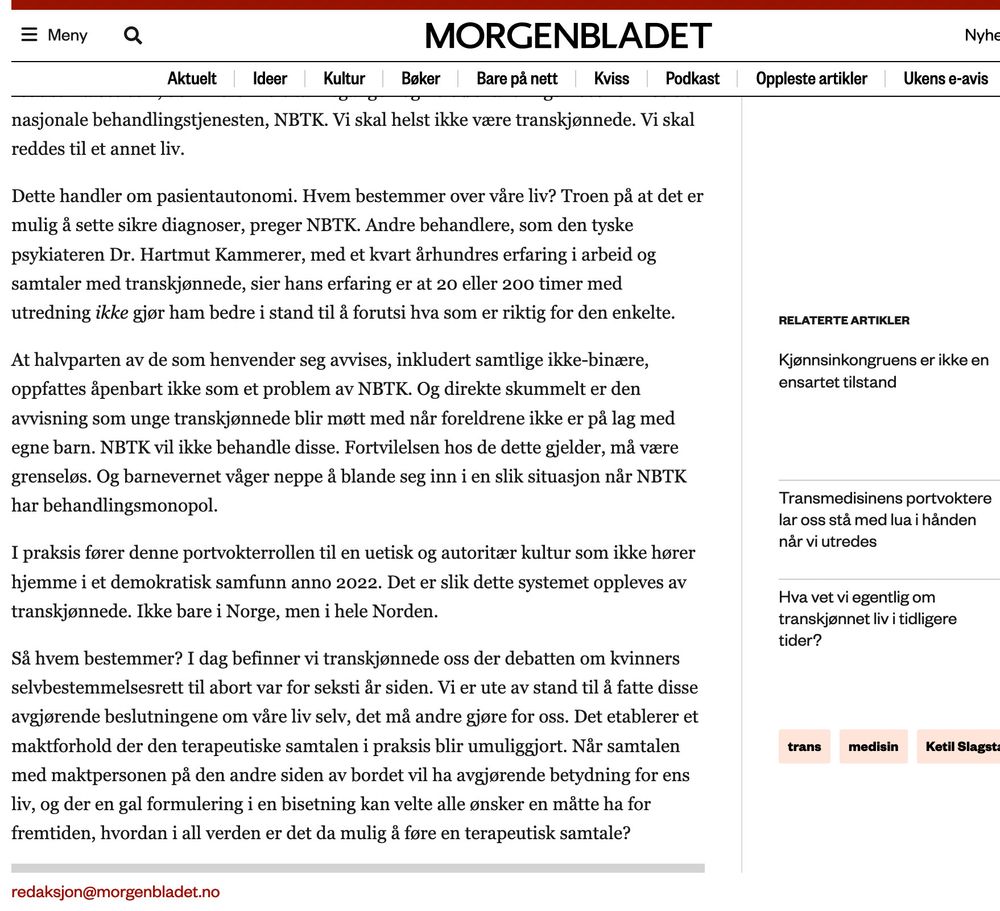 andre og siste del av ytring