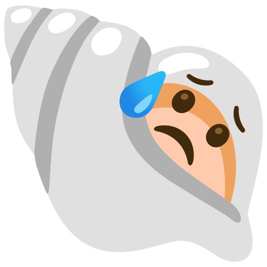 🐚 + 😥