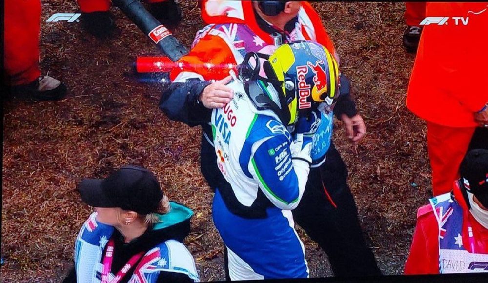 crashed rookie crying